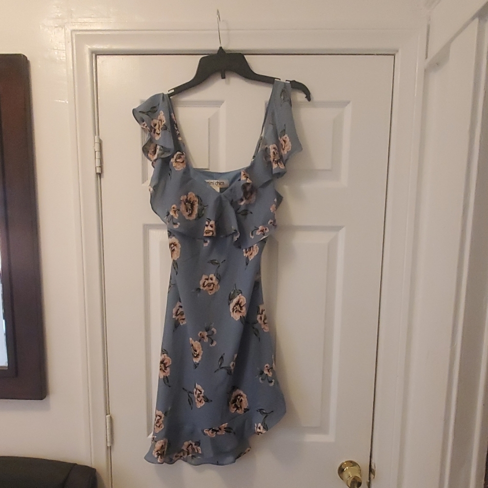 Baby blue floral dress